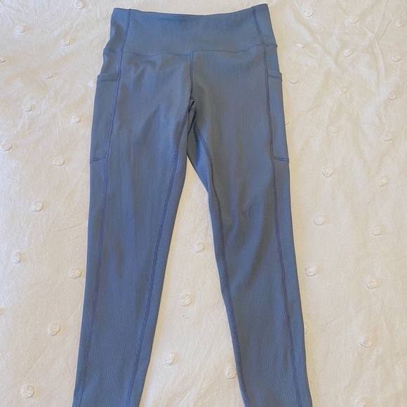 Zella ribbed blue leggings. - Picture 2 of 2